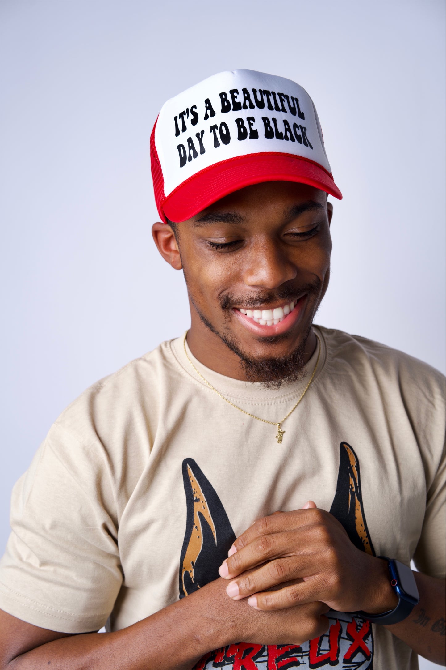 It’s A Beautiful Day To Be Black Trucker Hat