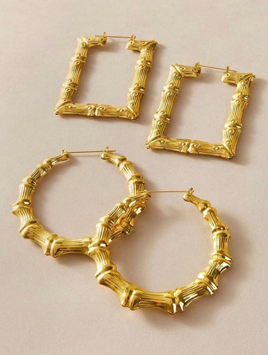 Bamboo Earrings (2 pack)