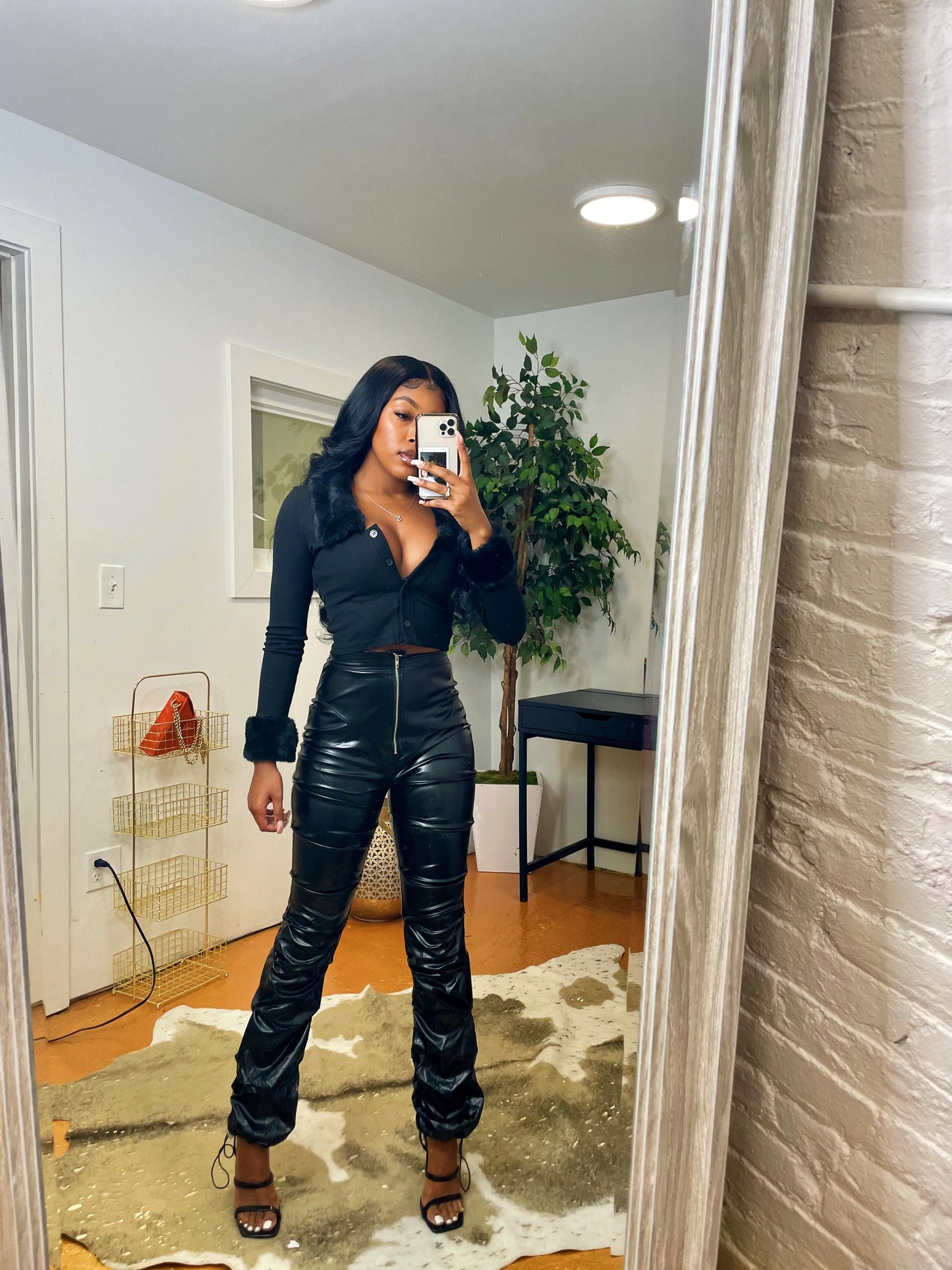 Stacked in Leather Pants
