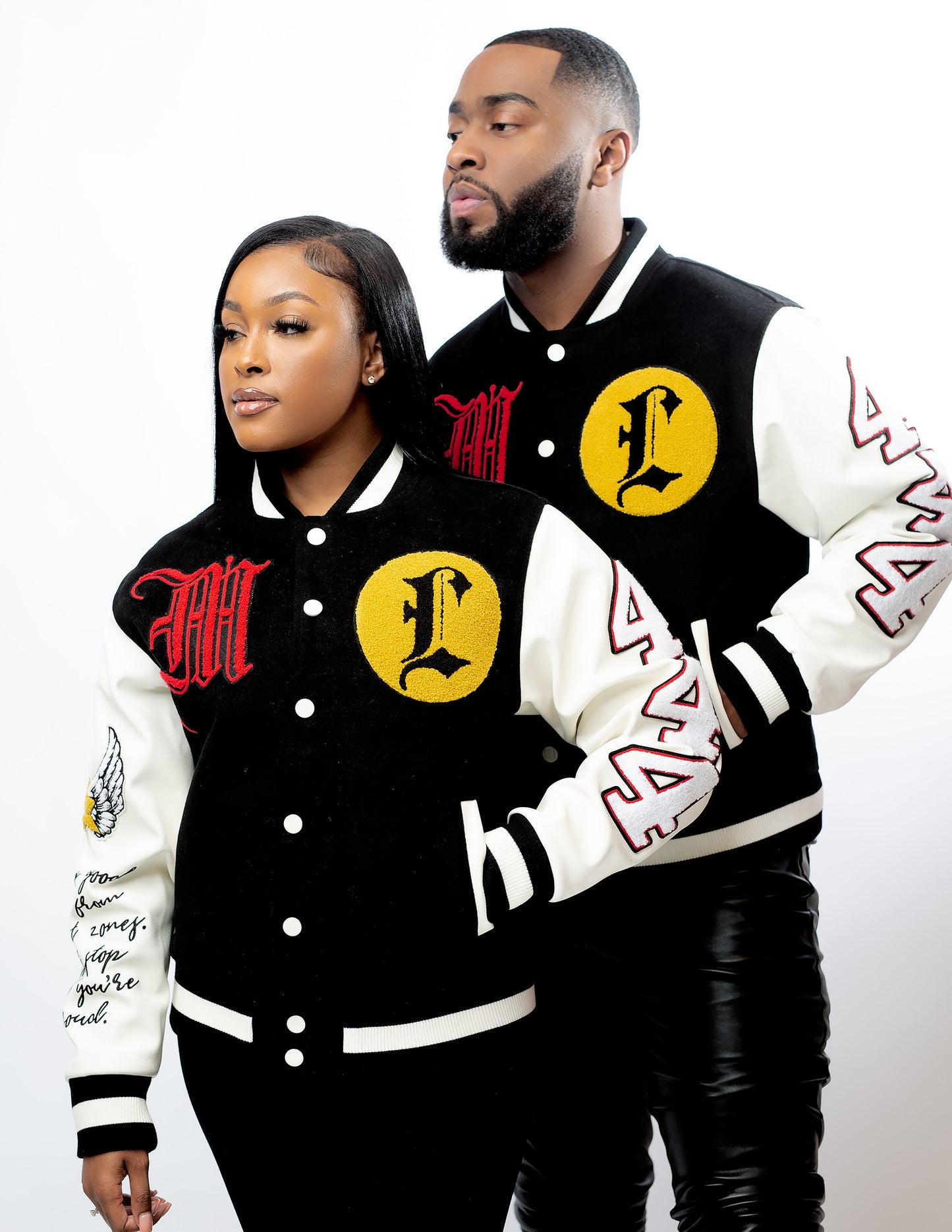 ML Varsity Jacket- B&W (UNISEX)
