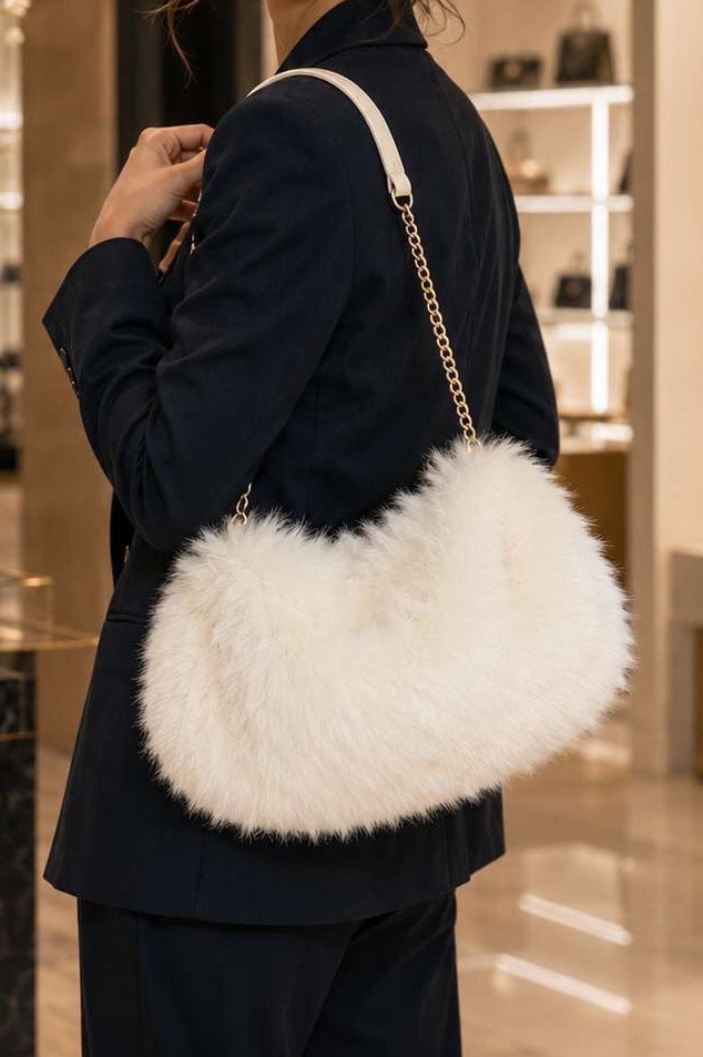 Helen Fur Shoulder Bag (Small)