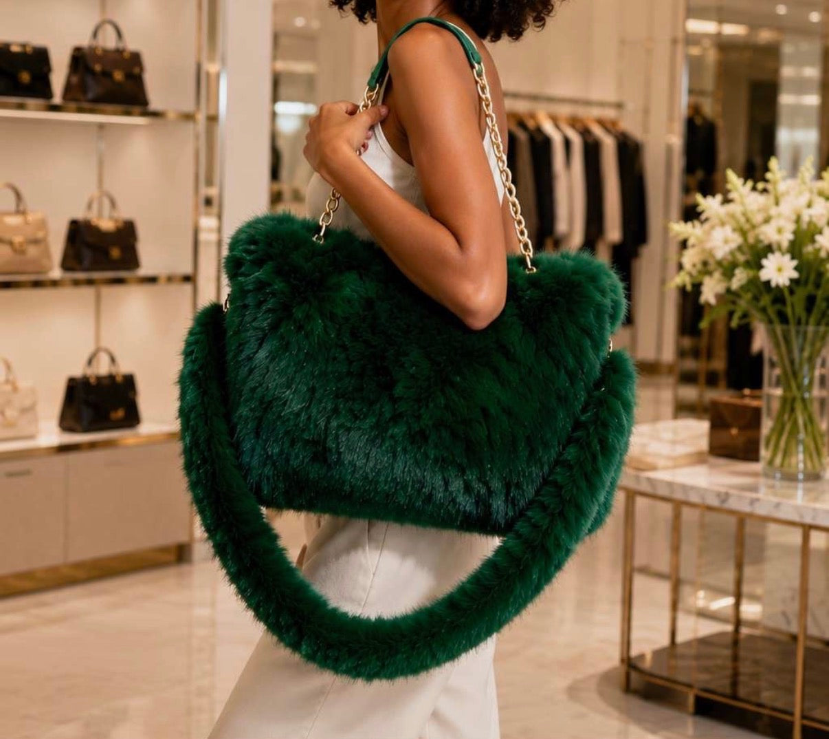 Helen Fur Handbag (Large)